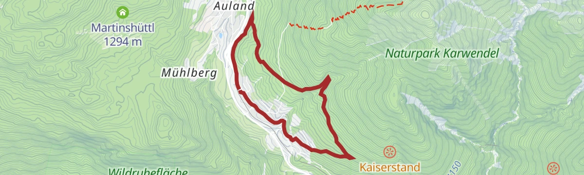 Route map: W33: Winterrundwanderung Hölltal